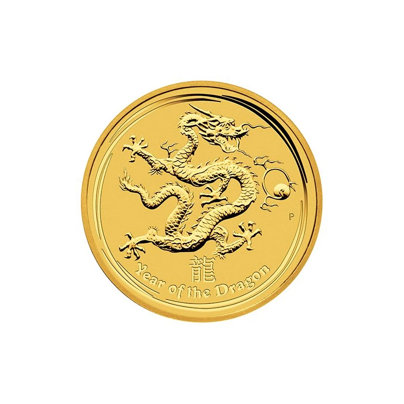 Золотая монета Австралии Год Дракона 2012 1/2 oz Коллекционные монеты