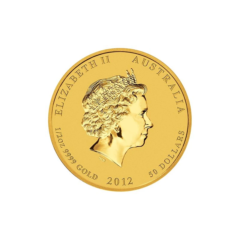 Золотая монета Австралии Год Дракона 2012 1/2 oz Коллекционные монеты