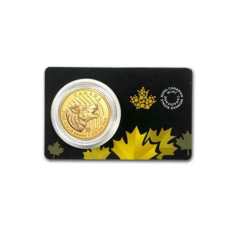 Золотая монета Канады Воющий волк 2014 1 oz Инвестиционные монеты