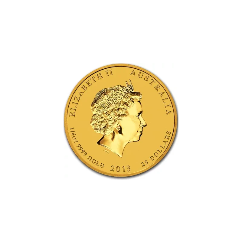 Золотая монета Австралии Год Змеи 2013 Proof цвет 1/4 oz Коллекционные монеты