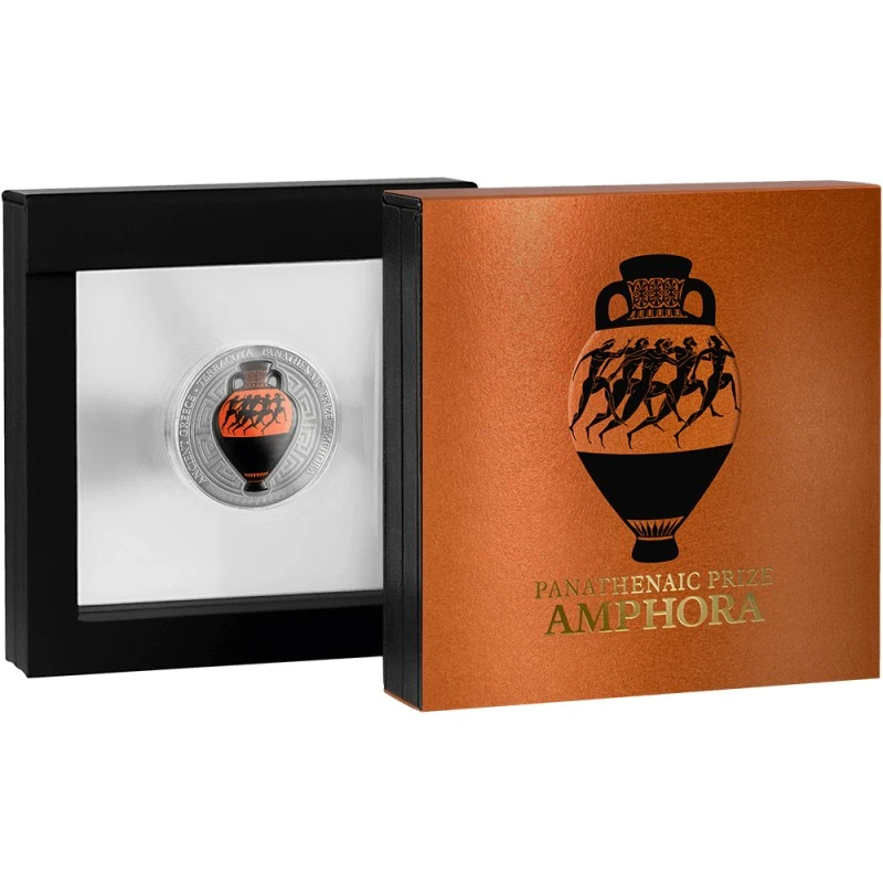 Серебряная монета Ганы Панафинейская амфора 2022 2 oz Коллекционные монеты