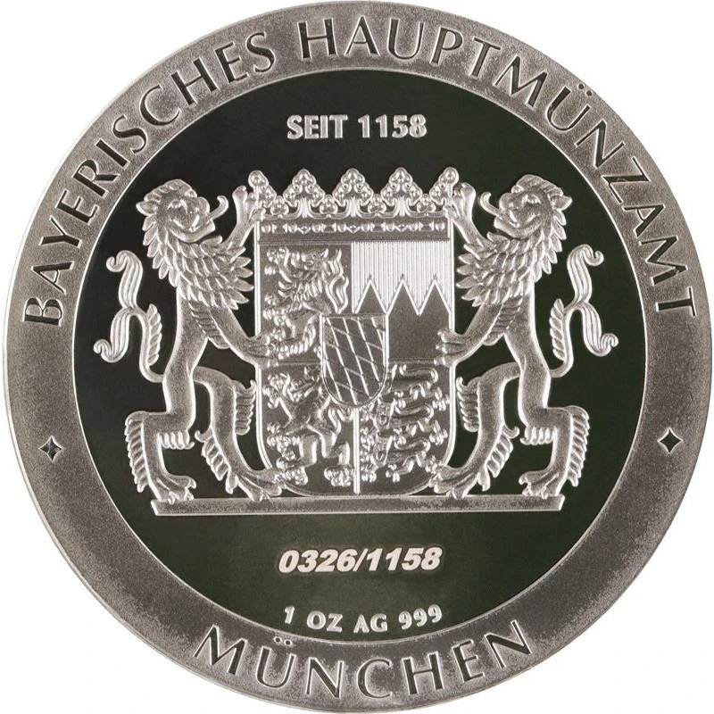 Серебряная монета Германии Замок Нойшванштайн 2025 Proof 1 oz Инвестиционные монеты