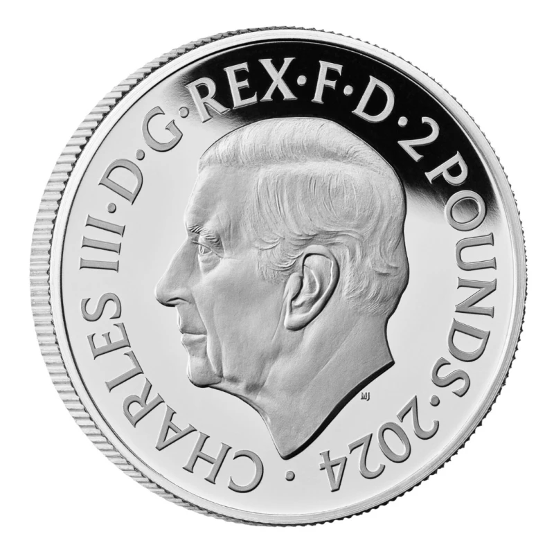 Серебряная монета Великобритании Пол Маккартни 2024 Proof цвет 1 oz Коллекционные монеты