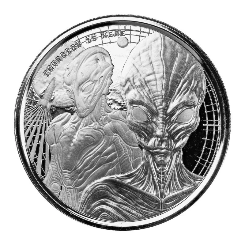 Серебряная монета Ганы Чужой 2023 Proof 1 oz Коллекционные монеты