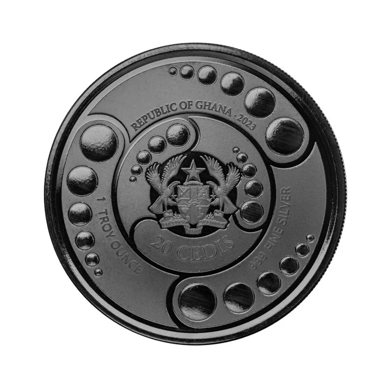 Серебряная монета Ганы Чужой 2023 Proof цвет родий 1 oz Коллекционные монеты