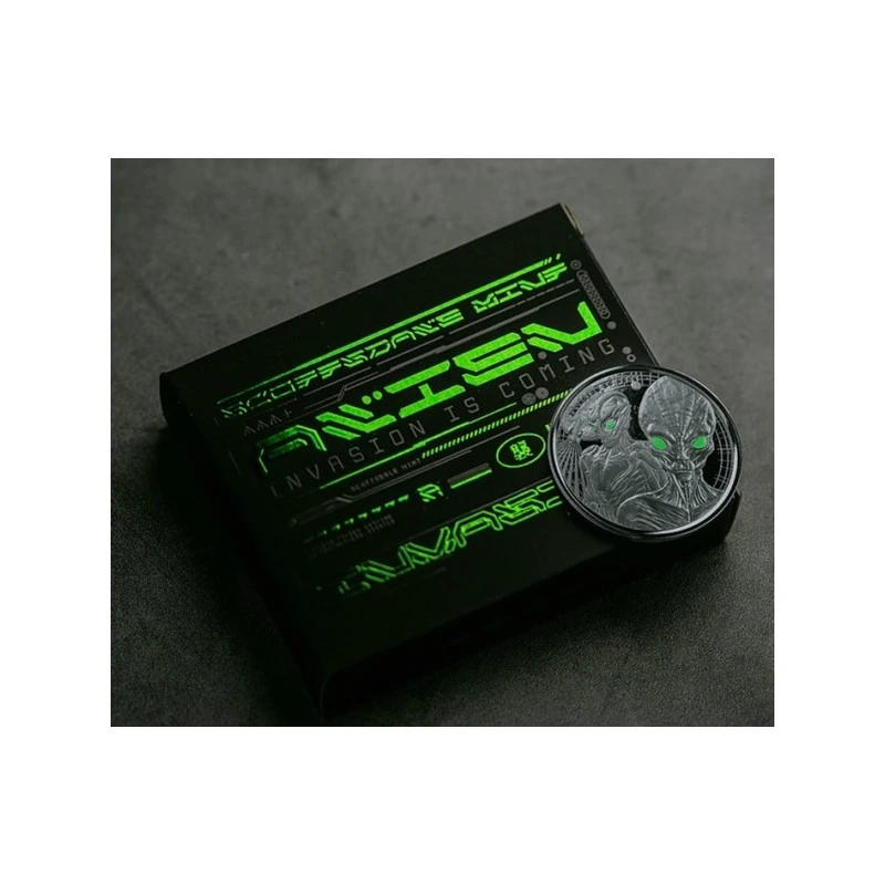 Серебряная монета Ганы Чужой 2023 Proof цвет родий 1 oz Коллекционные монеты