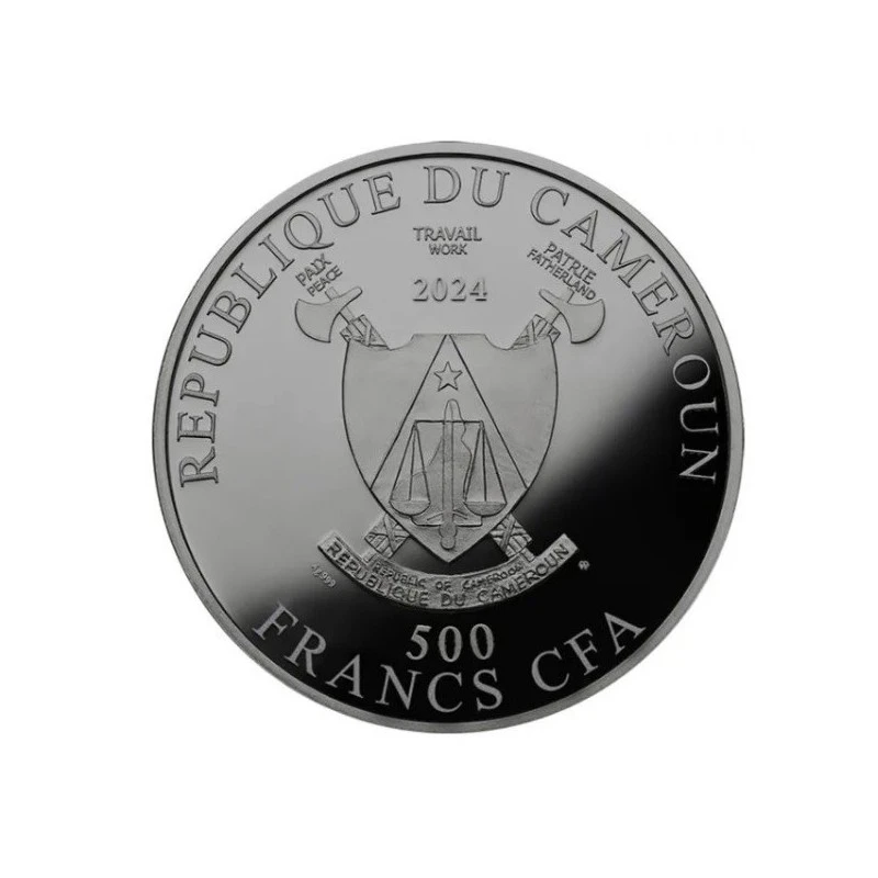 Серебряная монета Камеруна Год Дракона 2024 Proof 14,1 г Коллекционные монеты