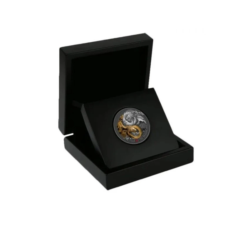 Серебряная монета Камеруна Год Дракона 2024 Proof 14,1 г Коллекционные монеты