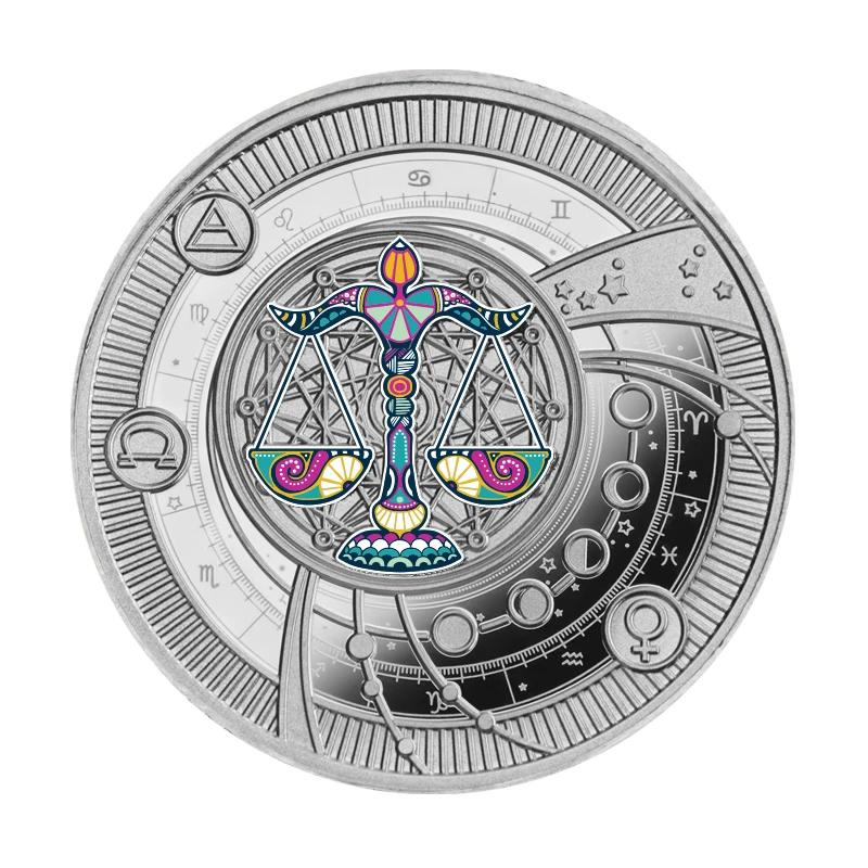 Серебряная монета Камеруна Весы 2025 Proof цвет 10,0 г Коллекционные монеты