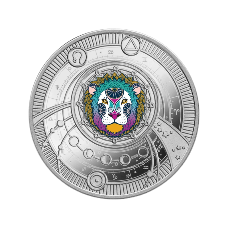 Серебряная монета Камеруна Лев 2025 Proof цвет 10 г Коллекционные монеты