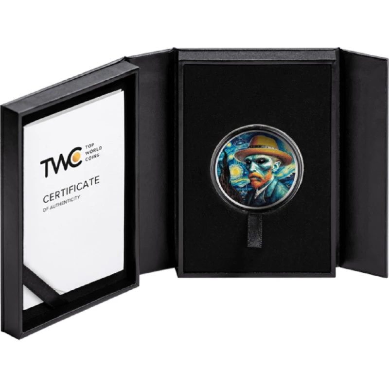 Серебряная монета Камеруна Винсент Ван Гог 2025 Proof 1 oz Коллекционные монеты