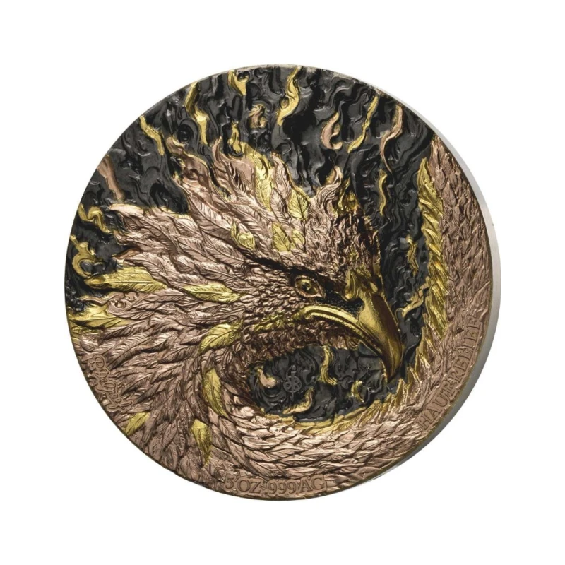 Серебряные монеты Республики Кот-д’Ивуар Феникс 2025 10 oz Коллекционные монеты