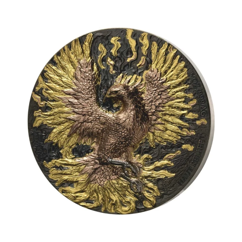 Серебряные монеты Республики Кот-д’Ивуар Феникс 2025 10 oz Коллекционные монеты