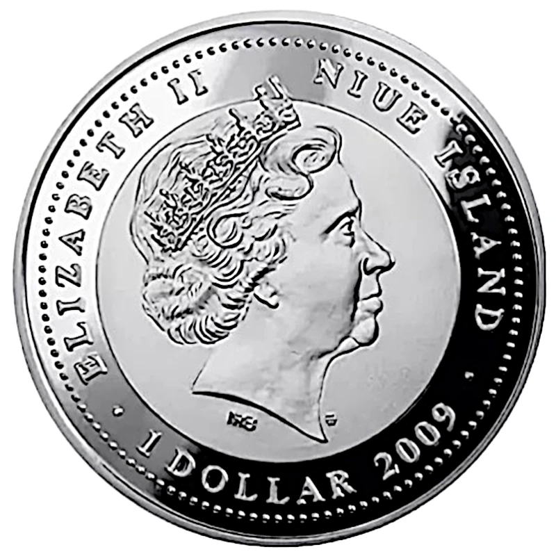 Серебряная монета Год Тигра 2010 Proof 28,28 г Коллекционные монеты