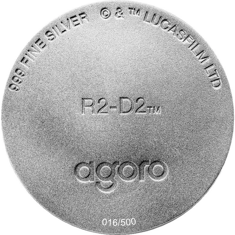 Серебряная монета Ниуэ Звездные войны R2-D2 2024 150 г Коллекционные монеты