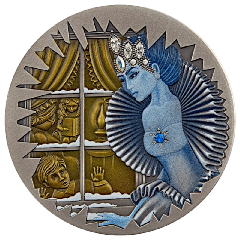 Серебряная монета Ниуэ Снежная королева 2022 цвет 1 oz Коллекционные монеты