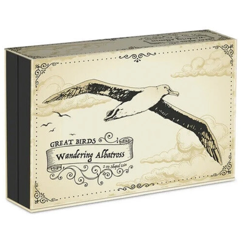 Cеребряная монета Ниуэ Странствующий альбатрос 2023 Proof 2oz Коллекционные монеты