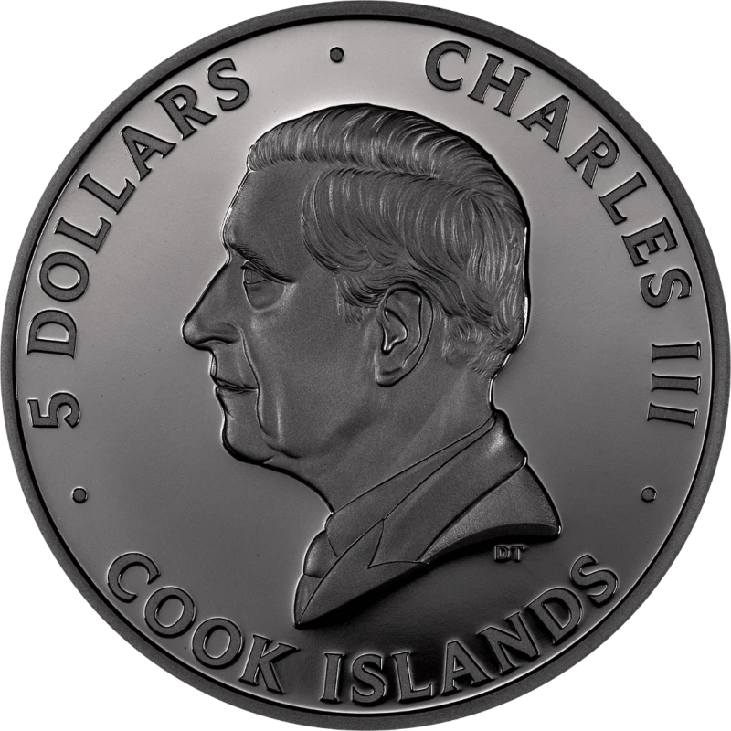 Серебряная монета Островов Кука Бабочка 2025 Black Proof 1 oz Коллекционные монеты