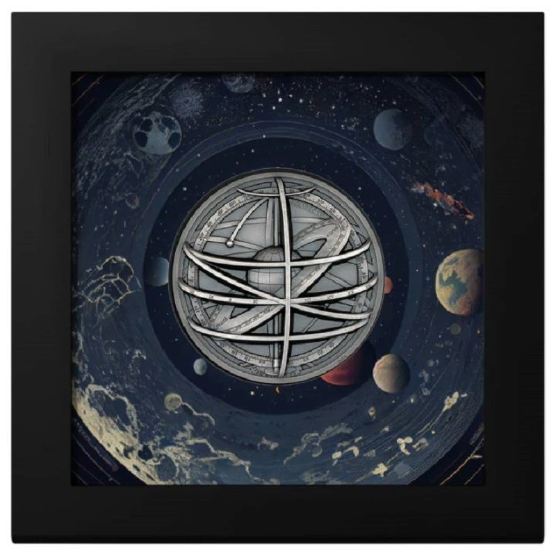 Серебряная монета Островов Кука Армиллярная сфера 2024 2 oz Коллекционные монеты