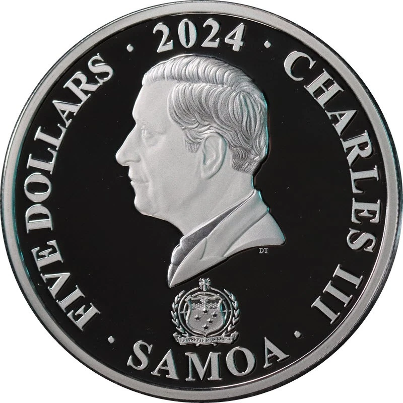 Серебряные монеты Самоа Золотые морские животные 2024 Proof набор 3 oz Коллекционные монеты