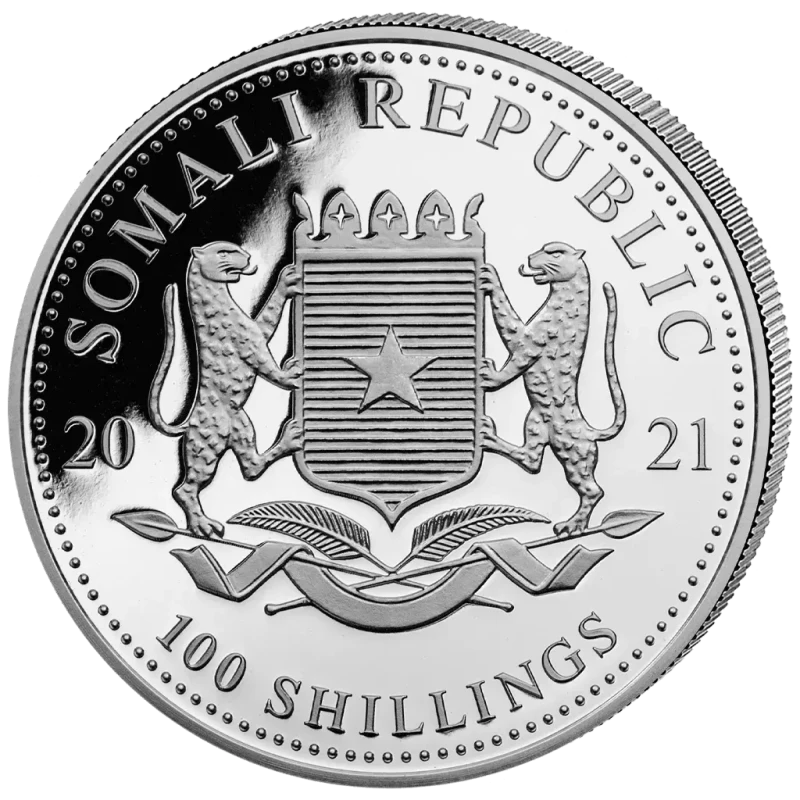 Серебряная монета Сомали Слон 2021 1 oz Инвестиционные монеты