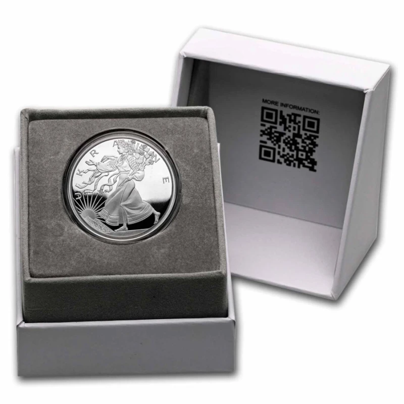 Серебряная монета Соединенных Крипто-Штатов Свобода Украины 2024 Proof 1 oz Коллекционные монеты