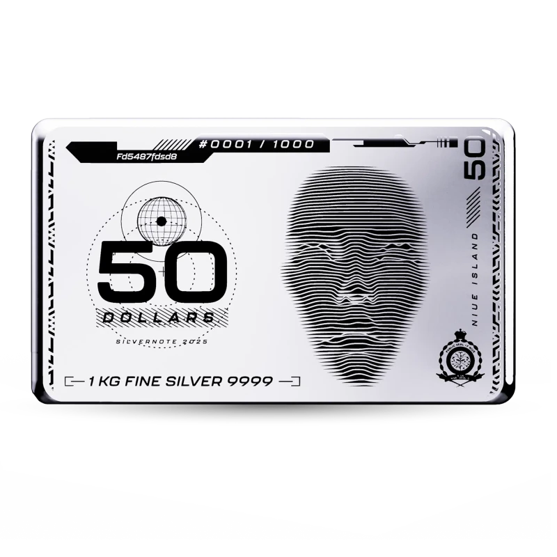 Серебряная монета-слиток Ниуэ 2025 1000 г Коллекционные монеты