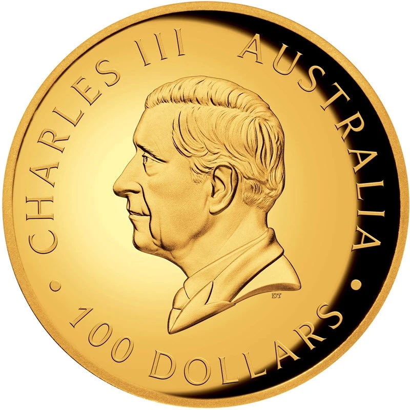 Золотая монета Австралии Коала 2024 Proof высокий рельеф 1 oz Коллекционные монеты