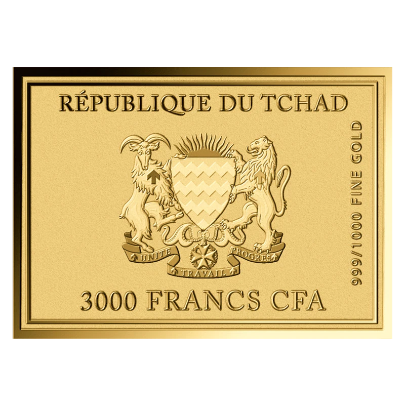 Золотая монета Чада Карл Шпицвег Воскресная прогулка 1/1000 oz Коллекционные монеты