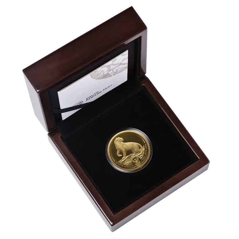 Золотая монета ЮАР Леопард 2026 г Proof 1 oz Коллекционные монеты