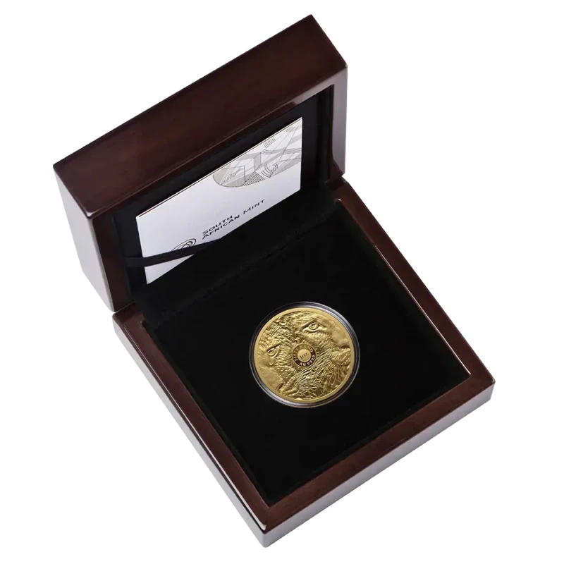 Золотая монета ЮАР Леопард 2026 г Proof 1 oz Коллекционные монеты