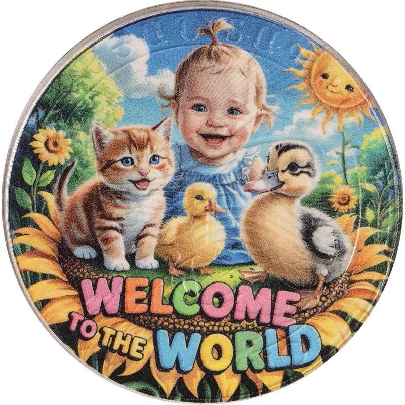 Серебряная монета Армении Ноев Ковчег Девочка 2025 цвет 1 oz Коллекционные монеты