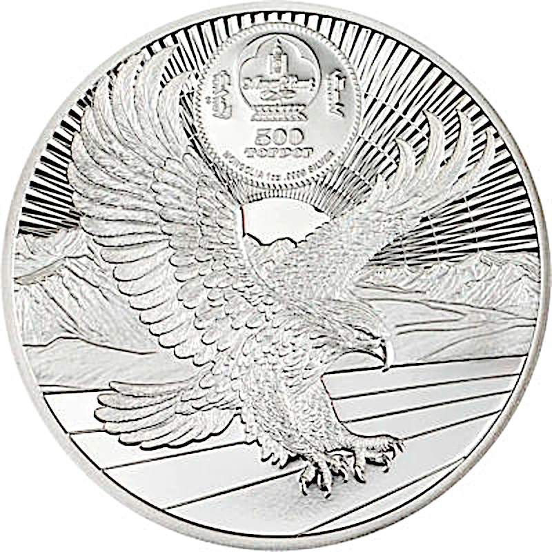 Серебряная монета Монголии Чингисхан 2026 Proof 1 oz Коллекционные монеты