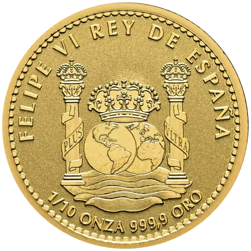 Золотая монета Испании Бурый Медведь 2026 1/10 oz Коллекционные монеты