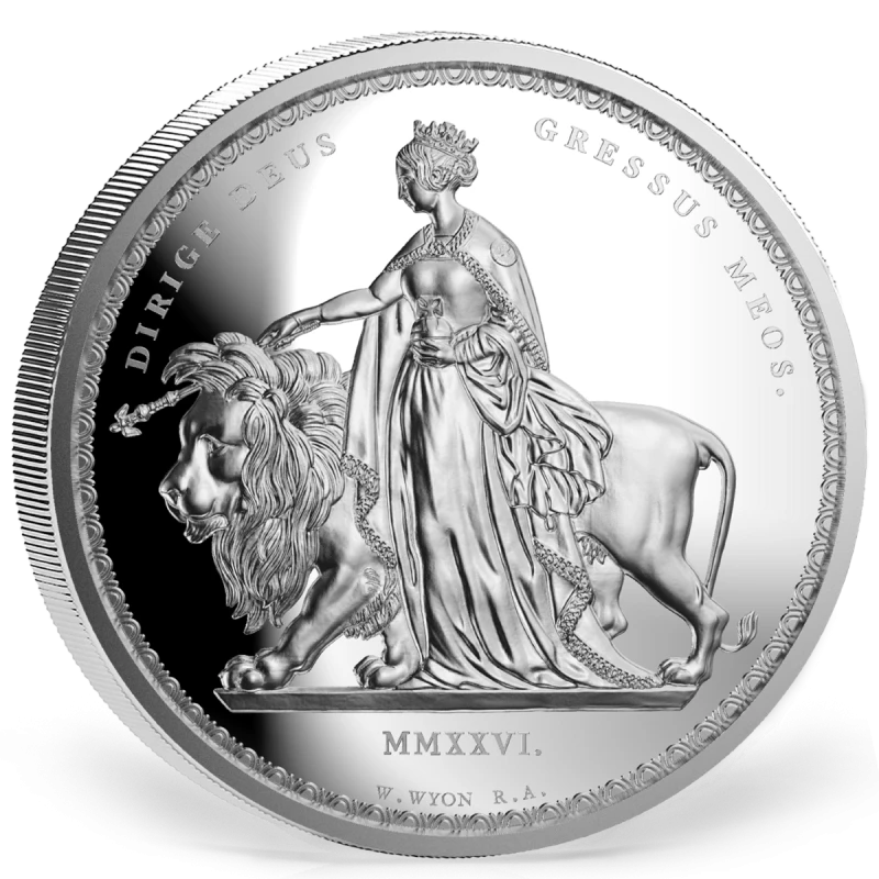 Серебряная монета Фолклендских островов Уна и Лев 2026 Proof 1 oz Коллекционные монеты