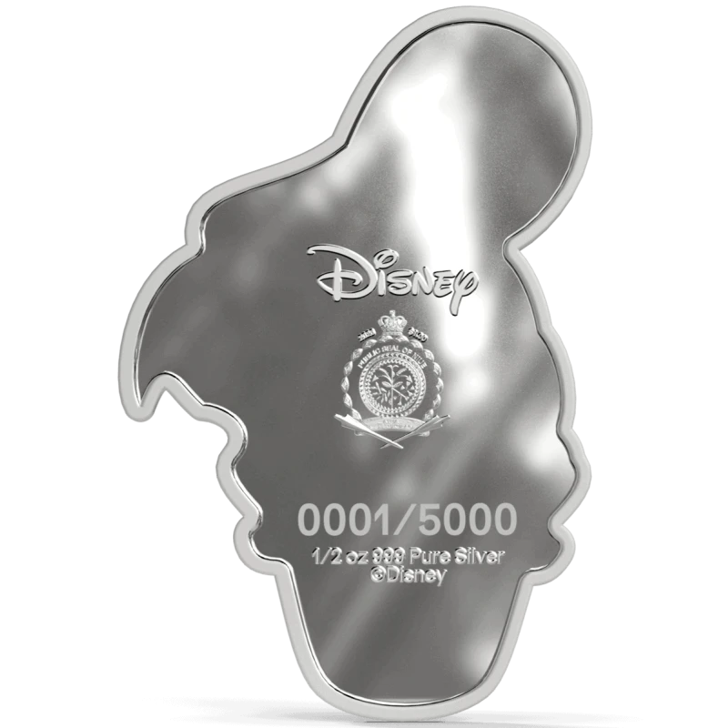 Cеребряная монета Ниуэ Дисней Дональд Дак 2026 Proof 1/2 oz Коллекционные монеты