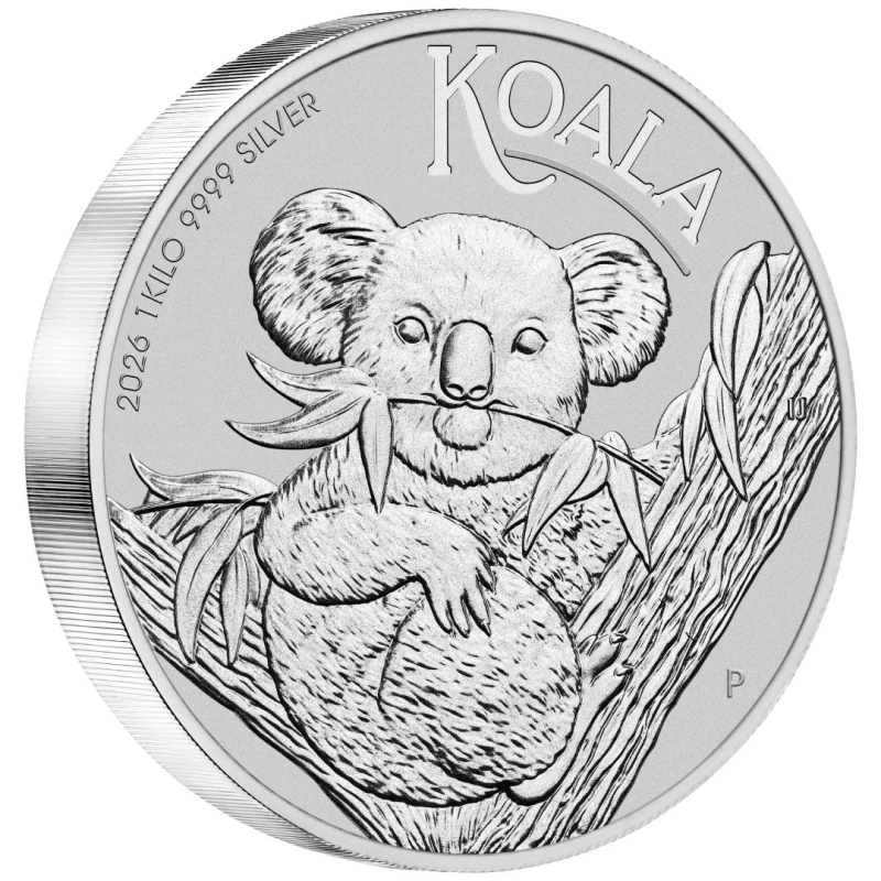 Серебряная монета Австралии Коала 2026 1000 г Инвестиционные монеты