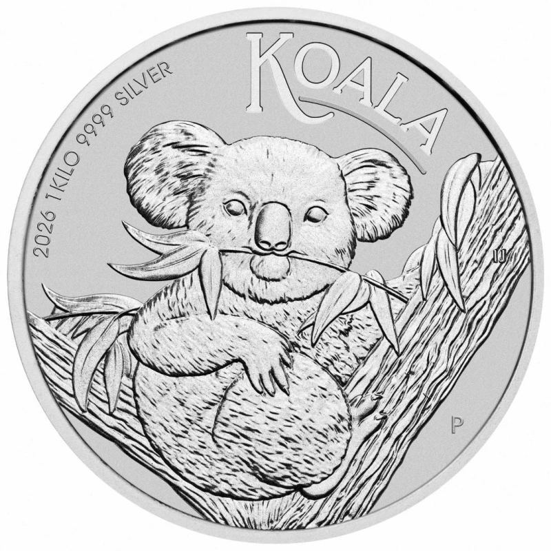 Серебряная монета Австралии Коала 2026 1000 г Инвестиционные монеты