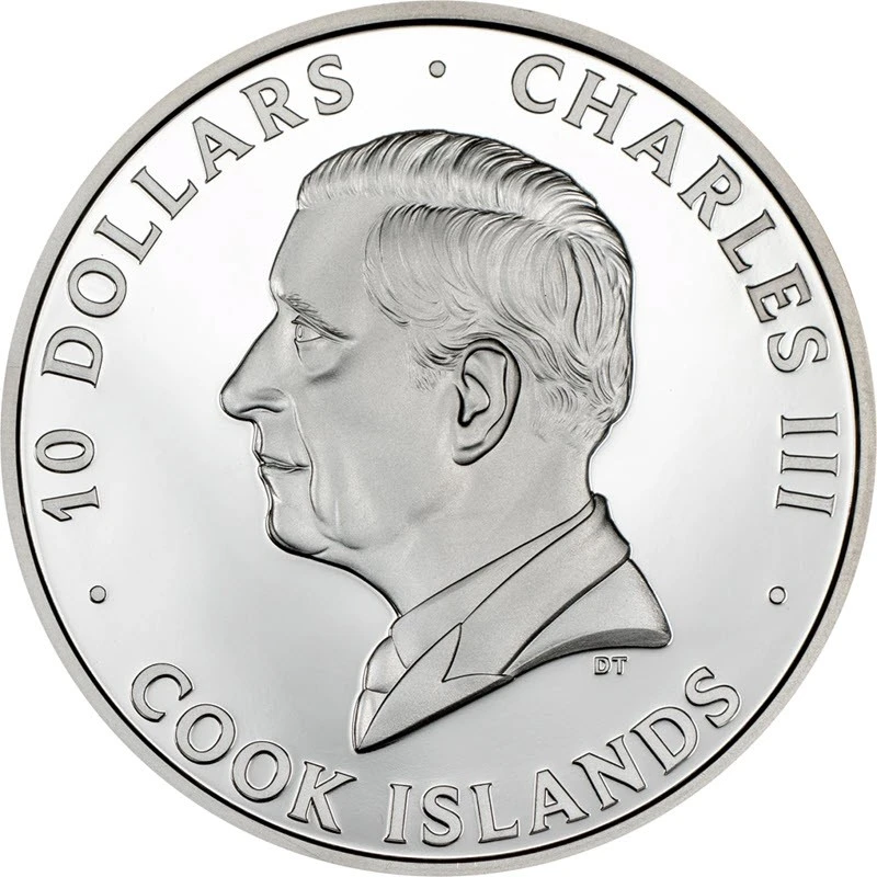 Серебряная монета Островов Кука Итальянская Республика 2025 Proof 2 oz Коллекционные монеты