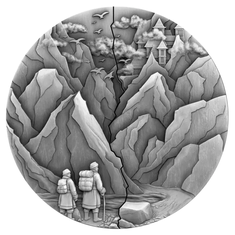 Серебряная монета Самоа Шангри-Ла 2026 позолота 5 oz Коллекционные монеты