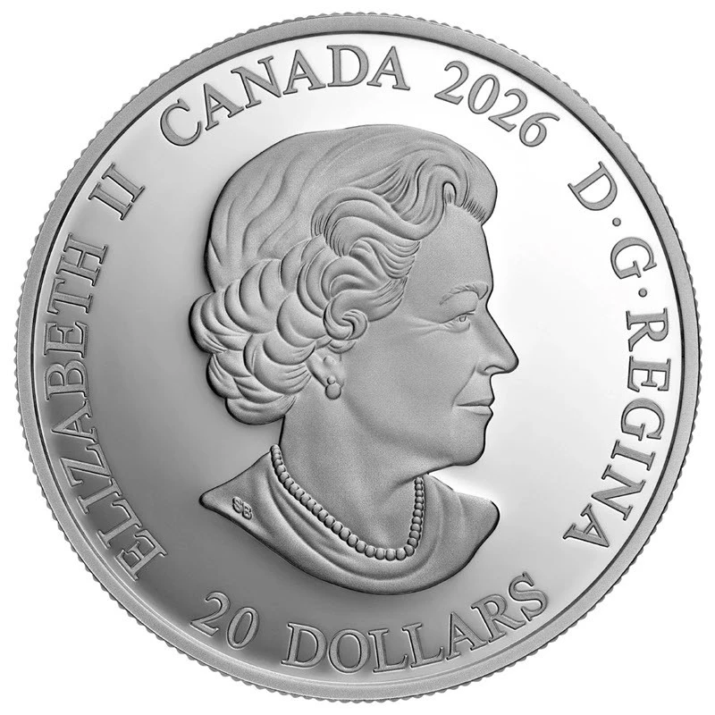 Серебряная монета Канады Королевские драгоценности 2026 Proof 1 oz Коллекционные монеты