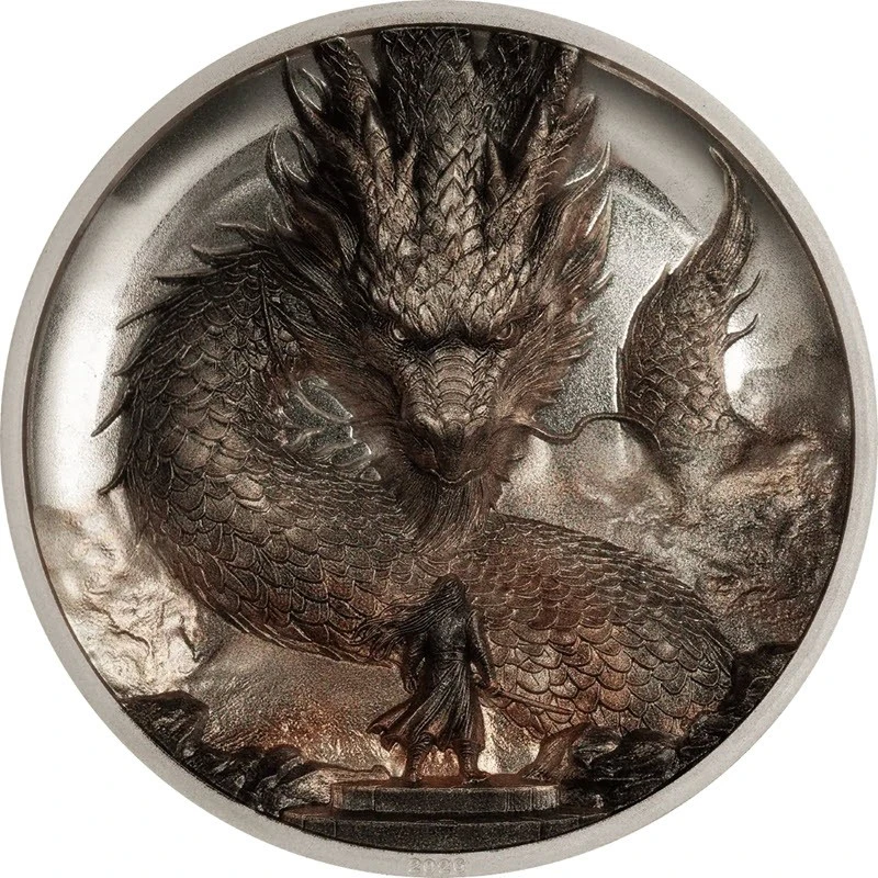 Серебряная монета Островов Кука Громовой дракон 2026 Proof 3 oz Коллекционные монеты