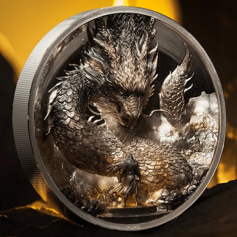Серебряная монета Островов Кука Громовой дракон 2026 Proof 3 oz Коллекционные монеты