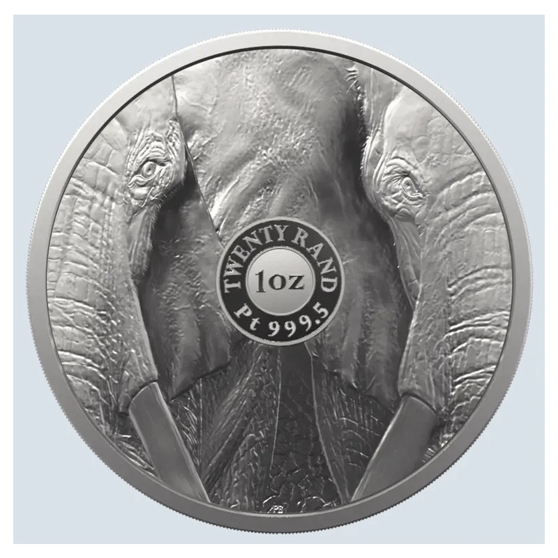 Платиновая монета ЮАР Слон 2021 Proof 1 oz Коллекционные монеты