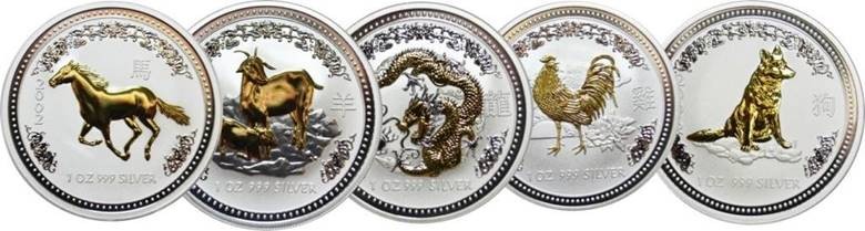 Münzen Australien „Mondkalender“ („Lunar“)