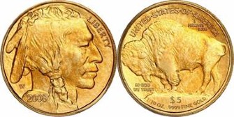 Золотая монета Американский Бизон